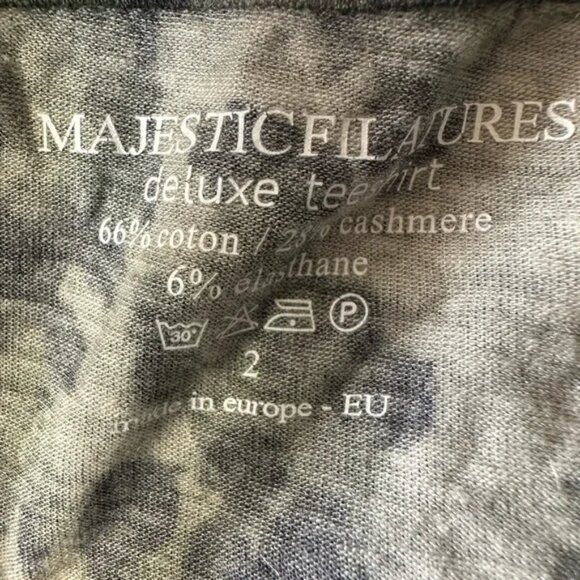 Leopard Print Button-Up Shirt Majestic Filatures Size 2 - Picture 2 of 7